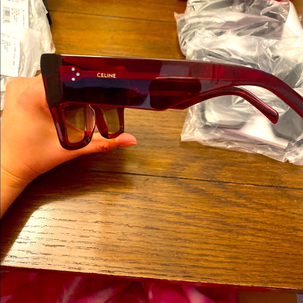 Celine Bordeaux flat top sunglasses - Picture 5 of 10
